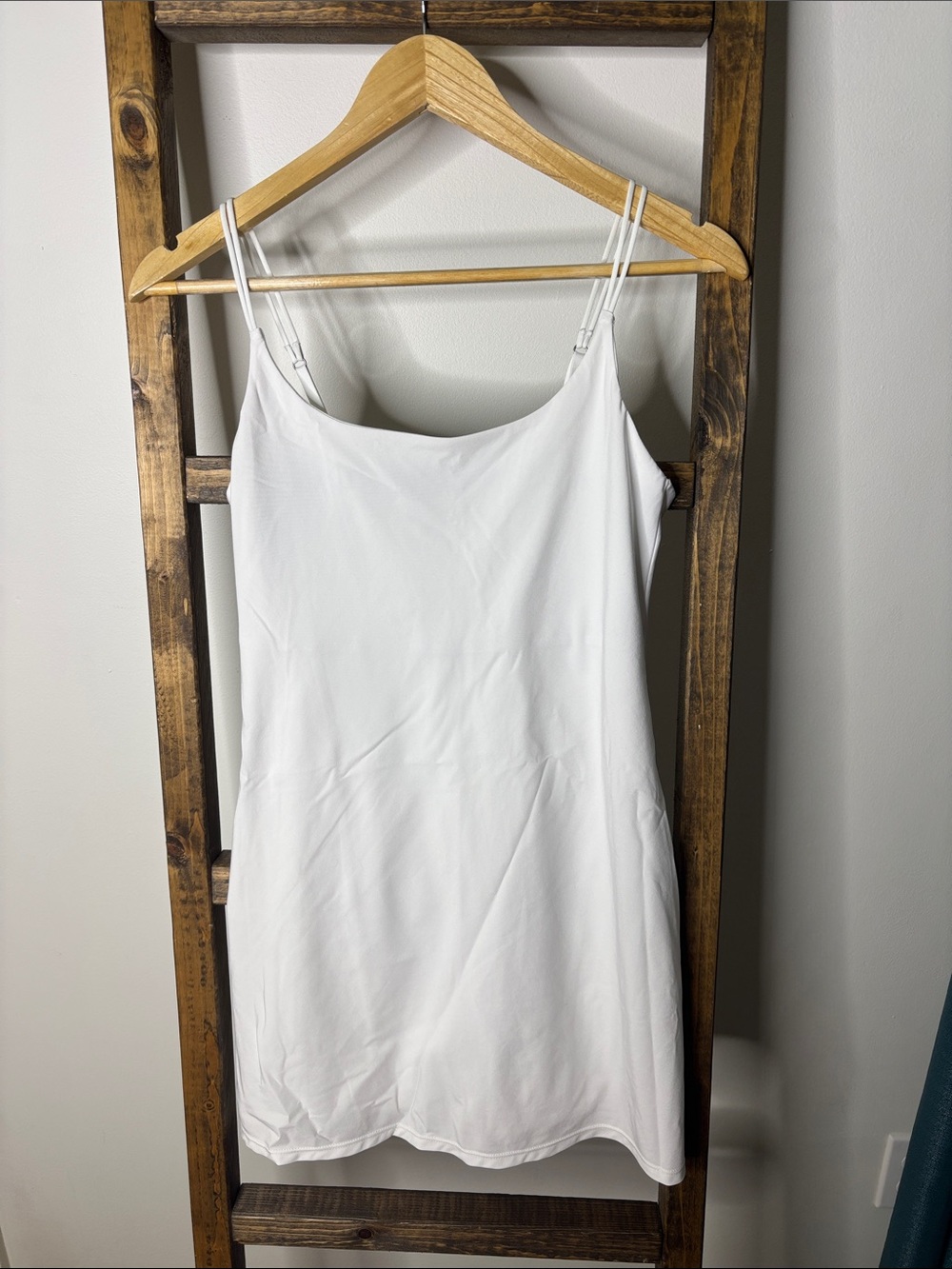 Abercrombie & Fitch White Slip Dress with Adjustable Straps Size S